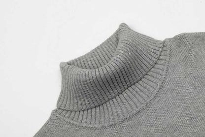 Am1 2024SS classic gray jacquard big heart turtleneck sweater WD1OZODT