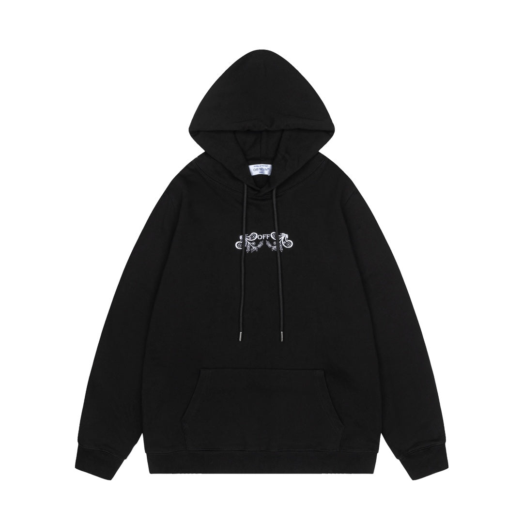Off-White 24SS new embroidered graphic loose-fit hoodie