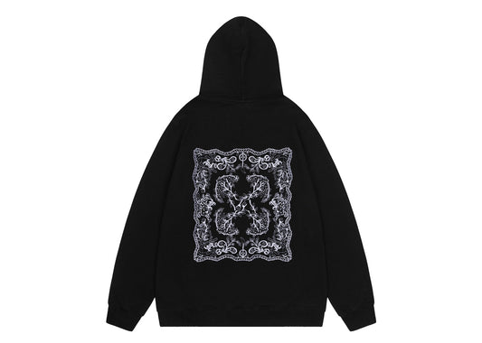 Off-White 24SS new embroidered graphic loose-fit hoodie