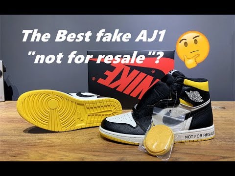 Air Jordan 1 Retro Not For Resale Yellow 2018