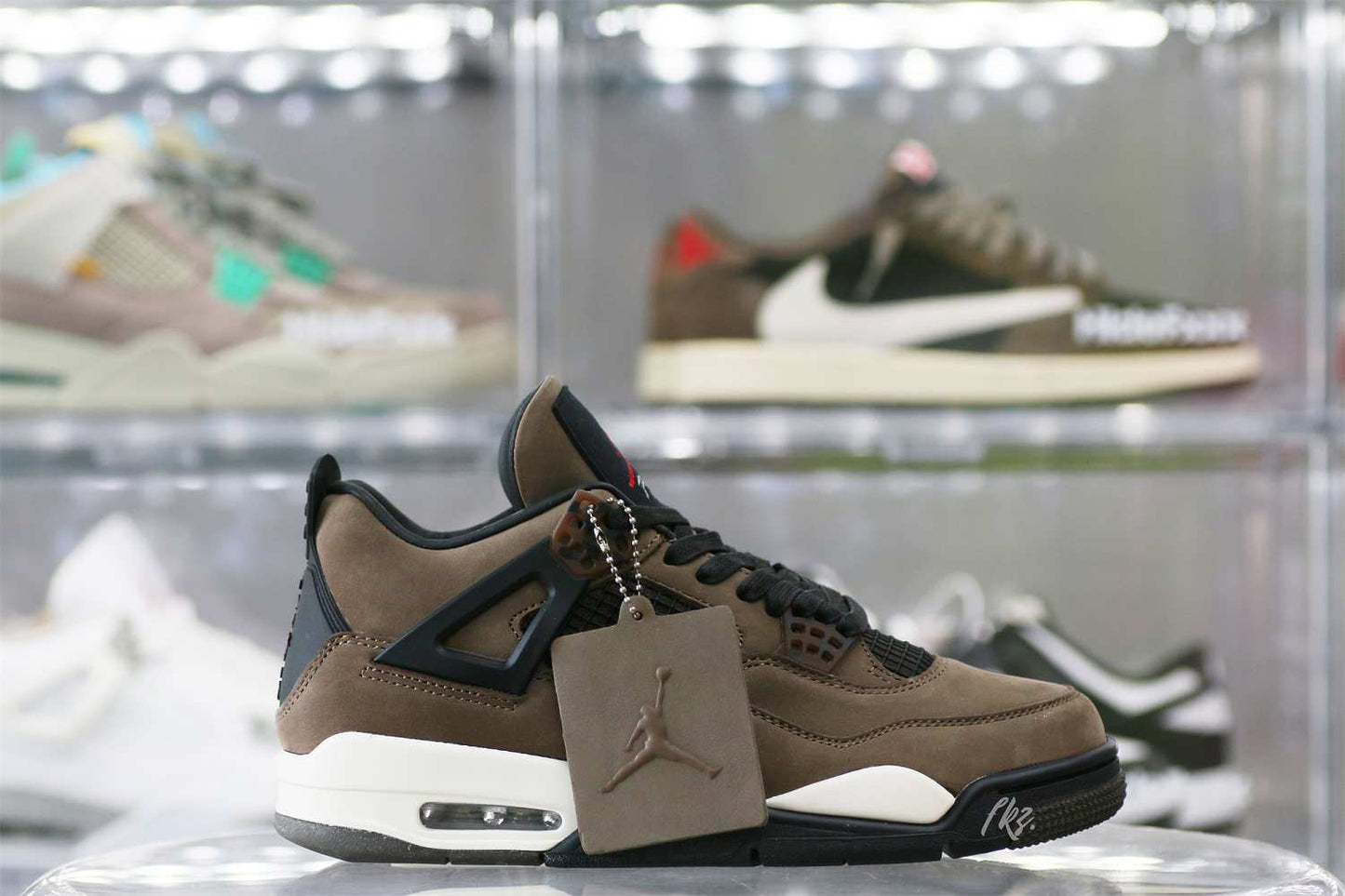 Air Jordan 4 Retro Travis Scott Olive Custom Shoes