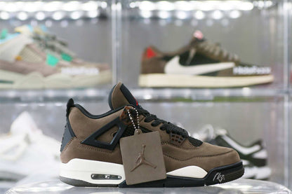 Air Jordan 4 Retro Travis Scott Olive Custom Shoes