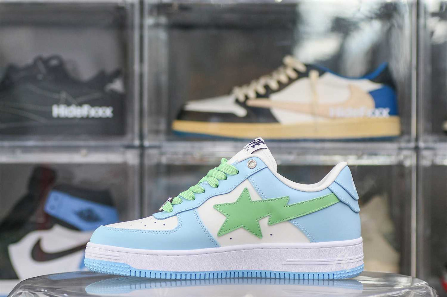 OFF-WHITE A Bathing Ape Bapesta 鈥?Pastel Pack Blue