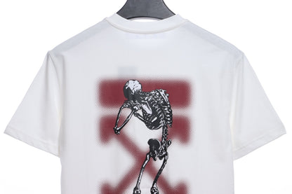 OW logo red graffiti arrow skull short sleeves