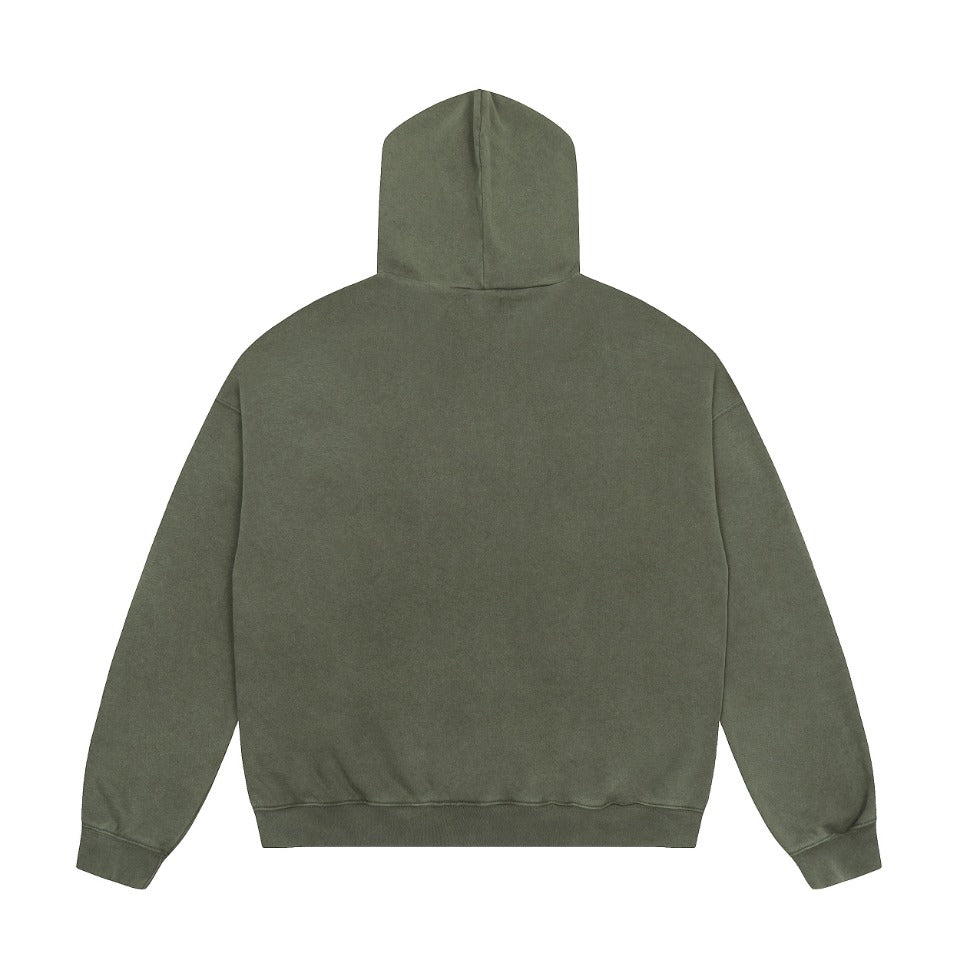 Saint Mich@el tears washed distressed salt-treated 400g heavy-weight vintage terry cloth hoodie ORAGA92C
