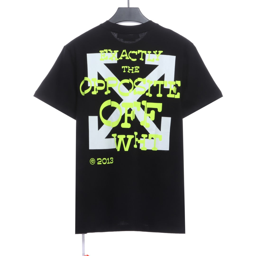 OW green paint letter arrowhead short sleeves