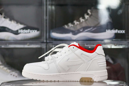 OFF-WHITE White & Red Out of Office OOO sneakers