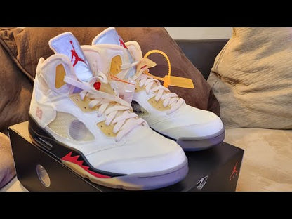 Off White x Air Jordan 5 Retro Sail/Plot twist (LN5 A1 Batch)