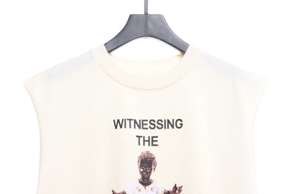 RRR123 x Fear OF God joint black print vest