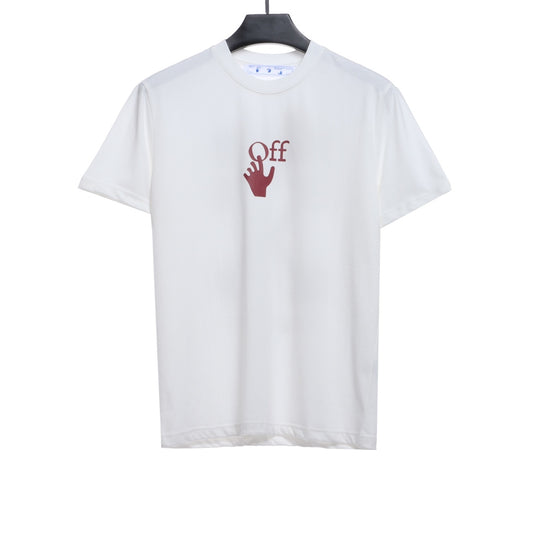 OW logo red graffiti arrow skull short sleeves