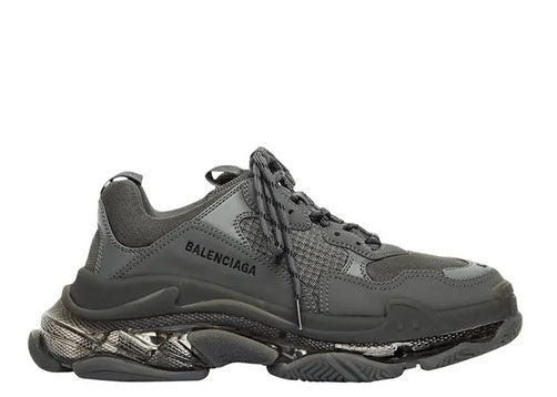 Balenciag* Triple S Sneaker Clear Sole 鈥?Dark Grey