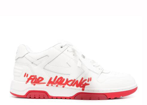 OFF-WHITE White & Red Out of Office OOO sneakers