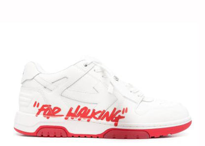 OFF-WHITE White & Red Out of Office OOO sneakers
