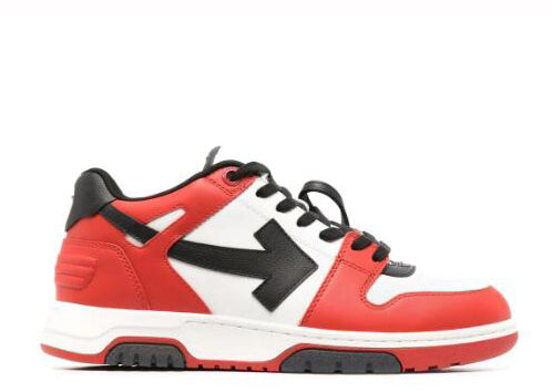 OFF-WHITE White & Black Red Out Of Office Sneakers