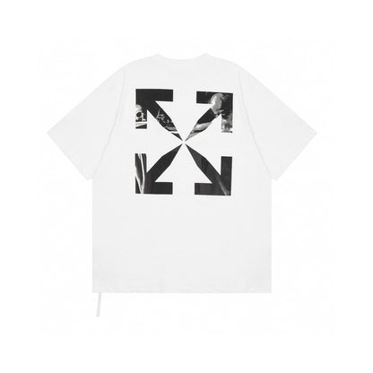 Ow Caravaggio black and white religious short sleeves MSATXSI1