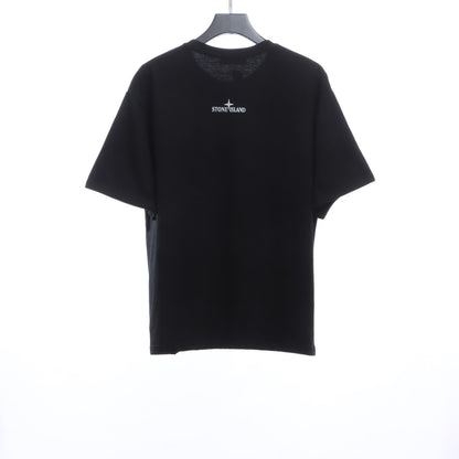 Stone Island Grid Compass Print Short Sleeve