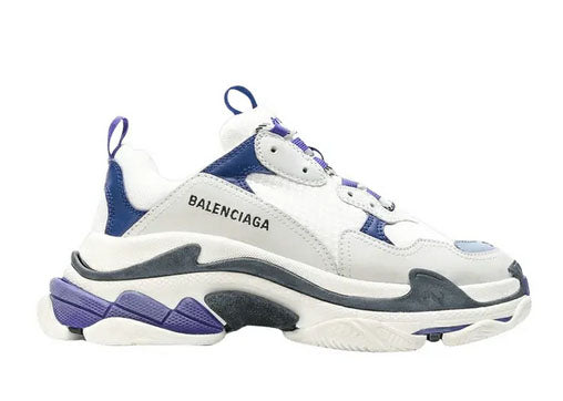 Balenciag* Wmns Triple S Trainer White Navy Purple