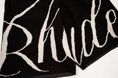 Rhud3 2023ss mens and womens knitted jacquard alphabet shorts