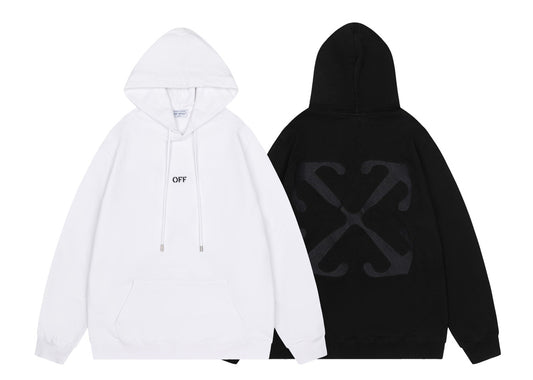 Off-White 24SS new embroidered scythe and arrow loose-fit hoodie