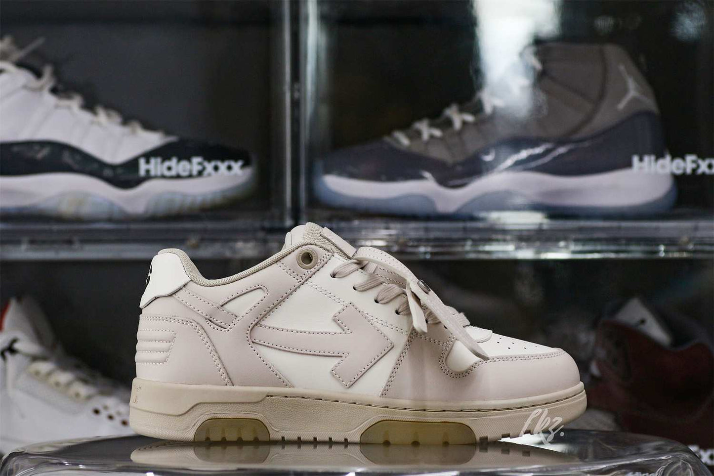 Off-White White & Beige Out Of Office Sneakers