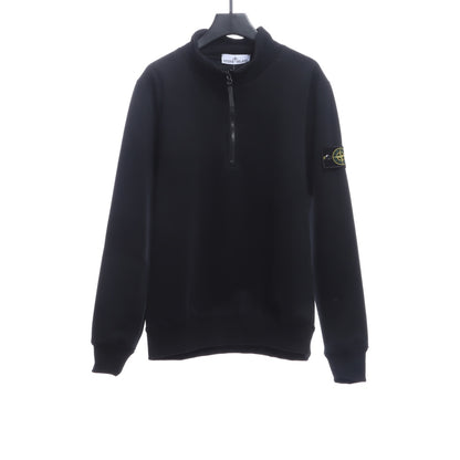 Stone Island Stand Collar Half Zip Long Sleeve Sweatshirt