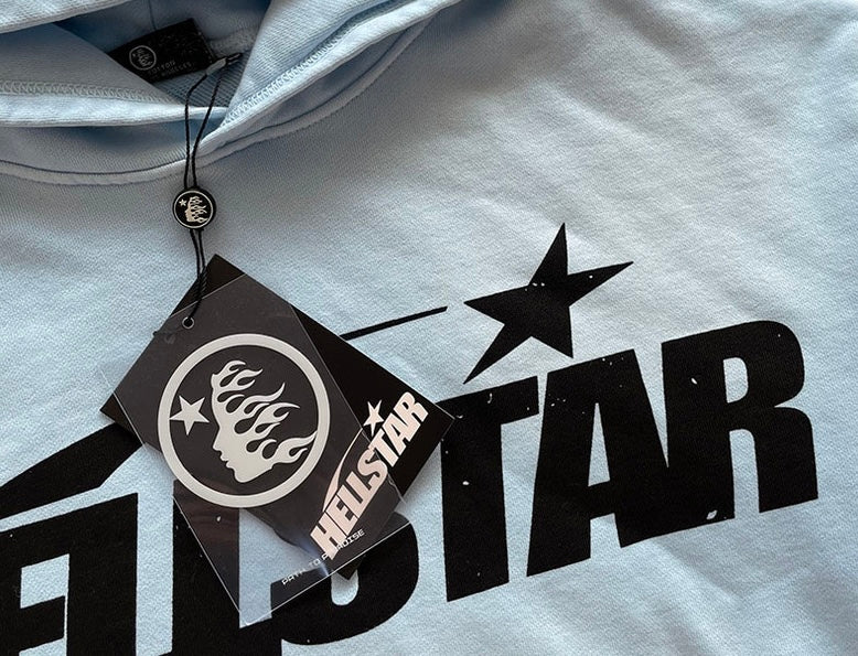 Hell$tar Fire Sky Blue Hoodie