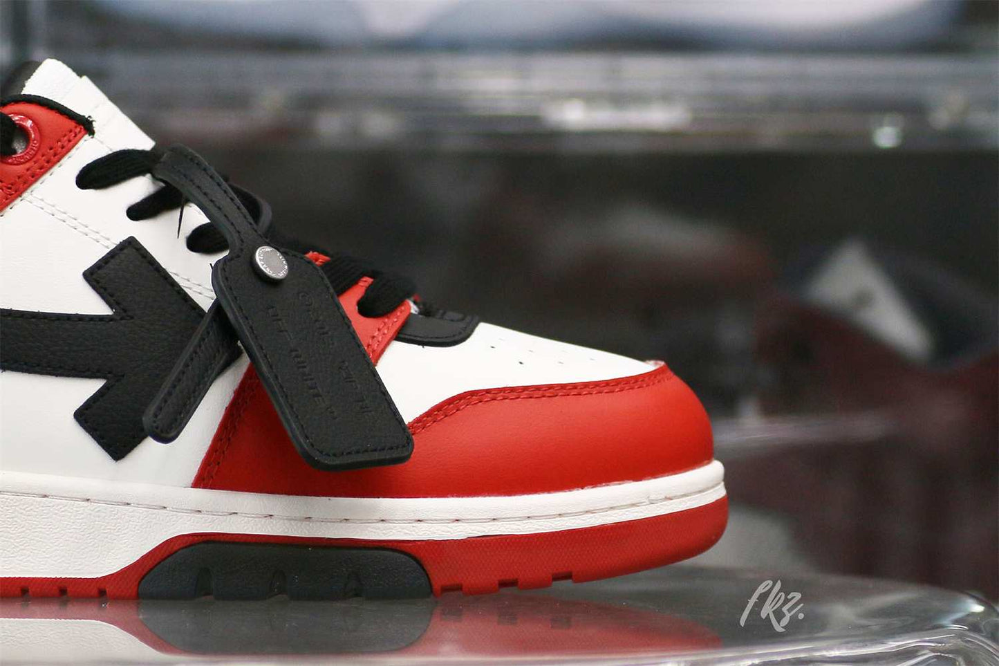 OFF-WHITE White & Black Red Out Of Office Sneakers