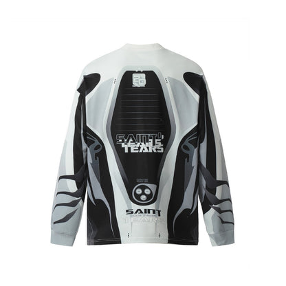 Saint Mich@el Tears Full Print Map Long Sleeve