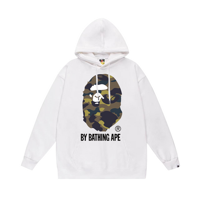 BAPE Ape Head cartoon graphic print hoodie B4K43DJT