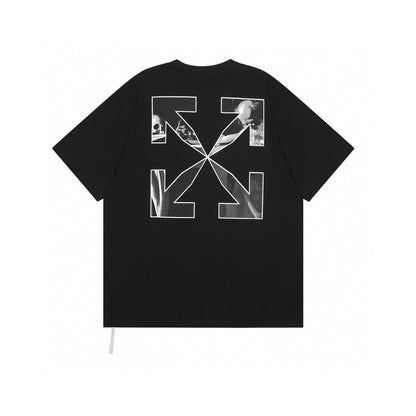 Ow Caravaggio black and white religious short sleeves MSATXSI1