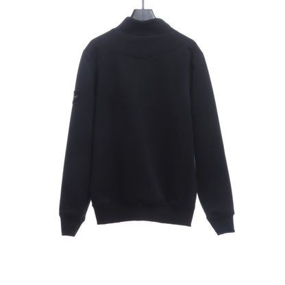 Stone Island Stand Collar Half Zip Long Sleeve Sweatshirt
