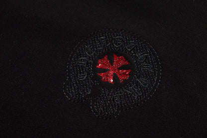 Chrome Hearts latest basic crewneck sweatshirt Black/Red