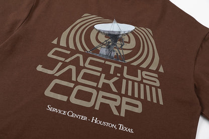 Travis Scott Solid color letter pattern printing short sleeves