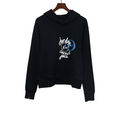 Jordan TS lightning tripartite joint portrait print hoodie