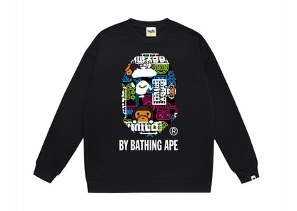 BAPE Ape Head cartoon graphic crewneck sweatshirt