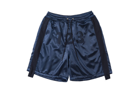 RRR-123 LOGO PRINT DRAWSTRING SHORTS
