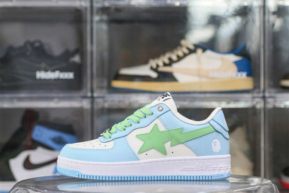 OFF-WHITE A Bathing Ape Bapesta 鈥?Pastel Pack Blue