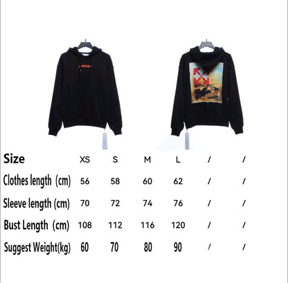 OFFWHITE (OW) environmental limited logo red arrow hoodie