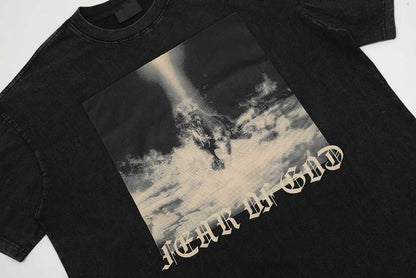 Fear Of God / Essentials style Vintage style Pentium Pegasus printing short sleeves