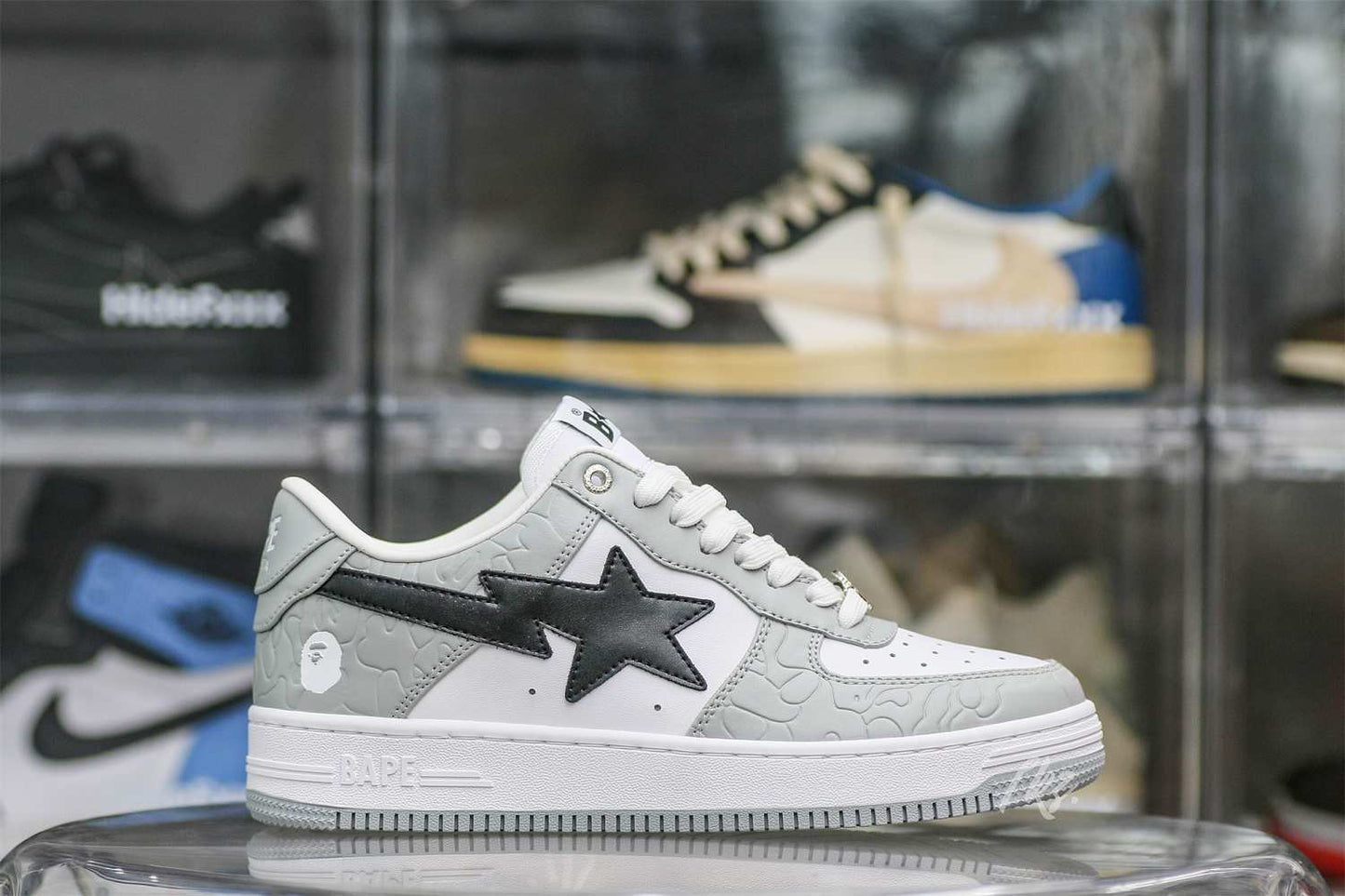 OFF-WHITE A Bathing Ape Bape Sta Low Grey Black