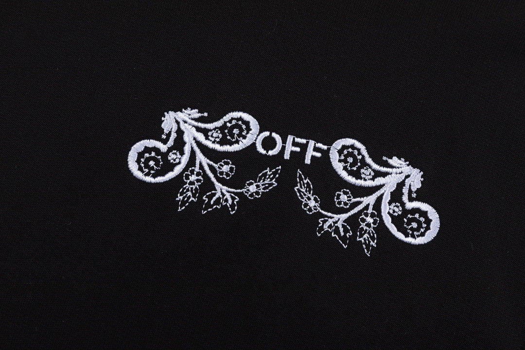 Off-White 24SS new embroidered graphic loose-fit hoodie