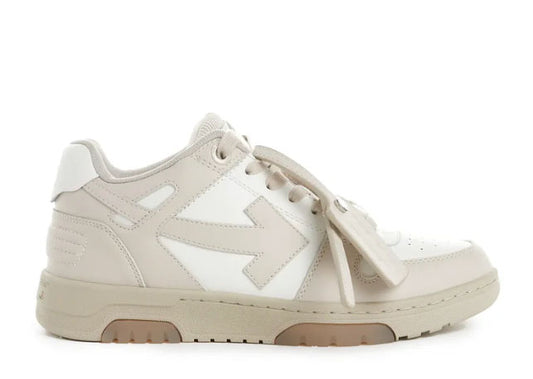 Off-White White & Beige Out Of Office Sneakers