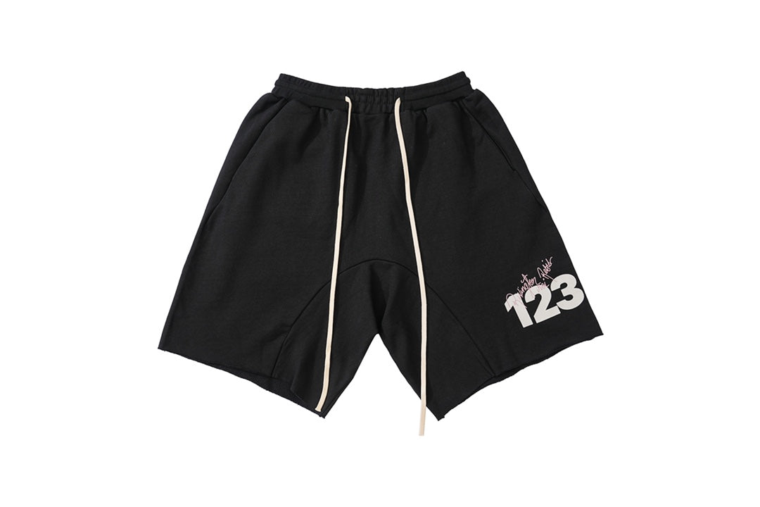 RRR-123 LOGO ALPHA NUMBER PRINT SHORTS