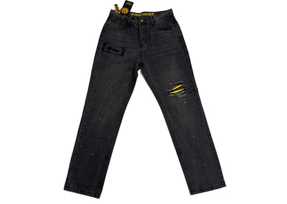 Drew House Broken Hole Washed Splash Ink Jeans