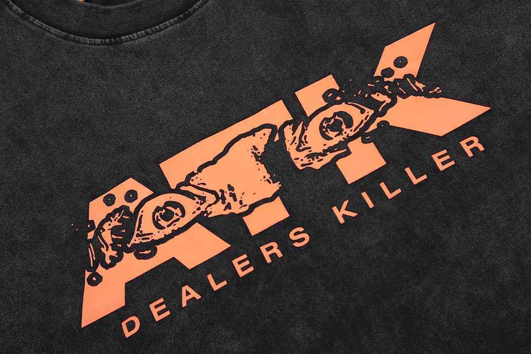 Gallery Dep ATK interesting letter printing washing to make old retro short sleeves