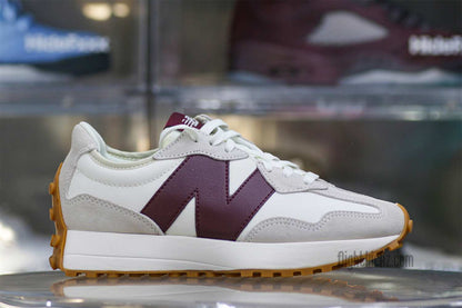 New Balance Wmns 327 White Dark Red