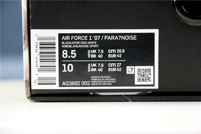 PEACEMINUSONE x Nike Air Force 1 Low Para-noise Black Red