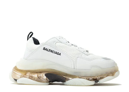 Balenciag* Triple S Sneaker Clear Sole 鈥?White Grey