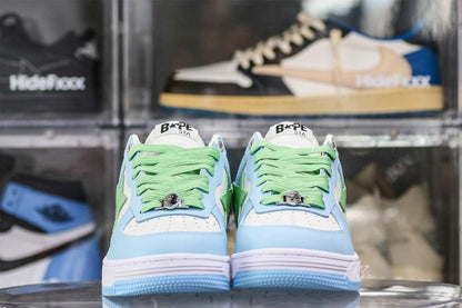 OFF-WHITE A Bathing Ape Bapesta 鈥?Pastel Pack Blue
