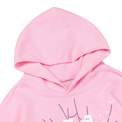 Sp5der pink hoodie.